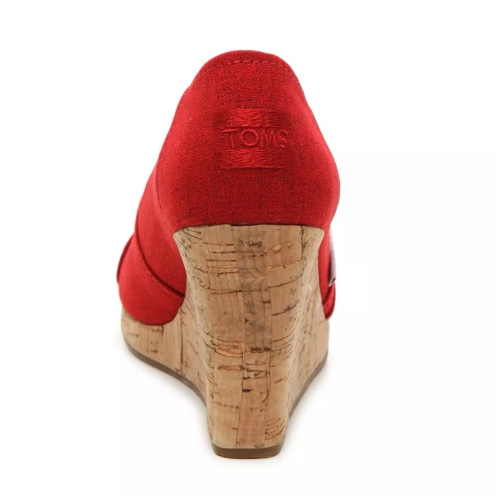 TOMS Classic Wedge Sandal Women’s Red - 8 - Picture 4 of 10